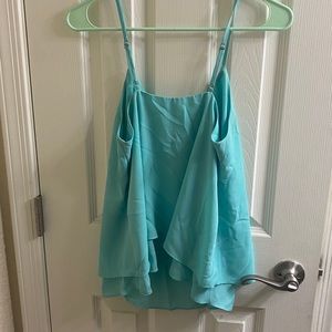 Teal dress tank top
